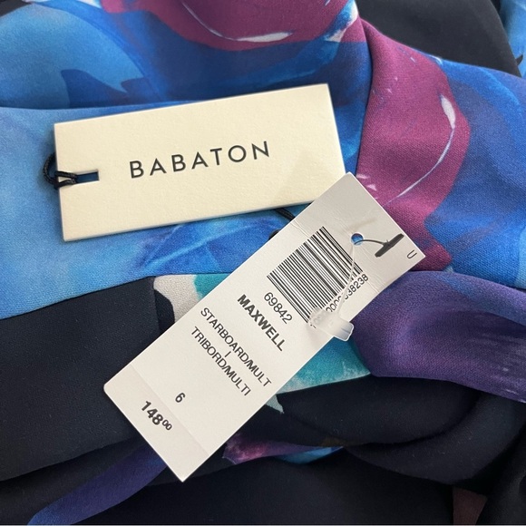 Aritzia Babaton Maxwell Midi Dress in Blue Floral - Picture 11 of 13